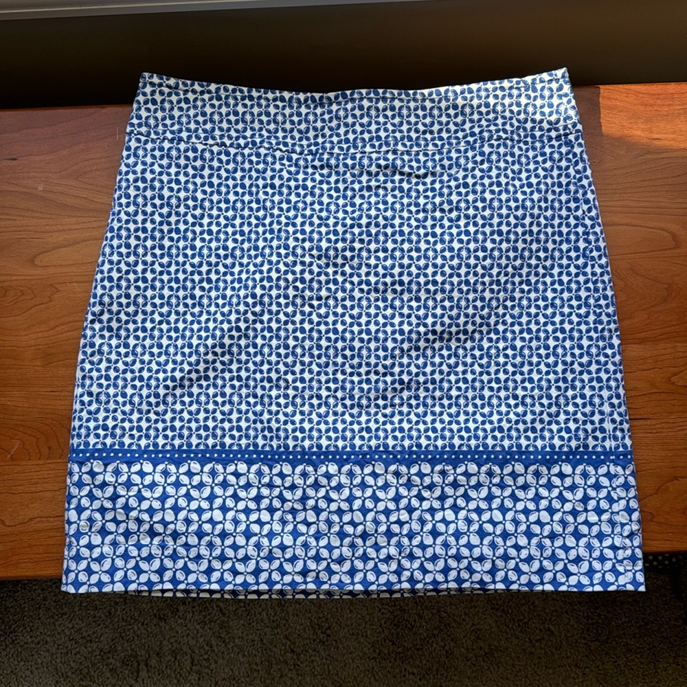 Talbots Blue/White Skirt
